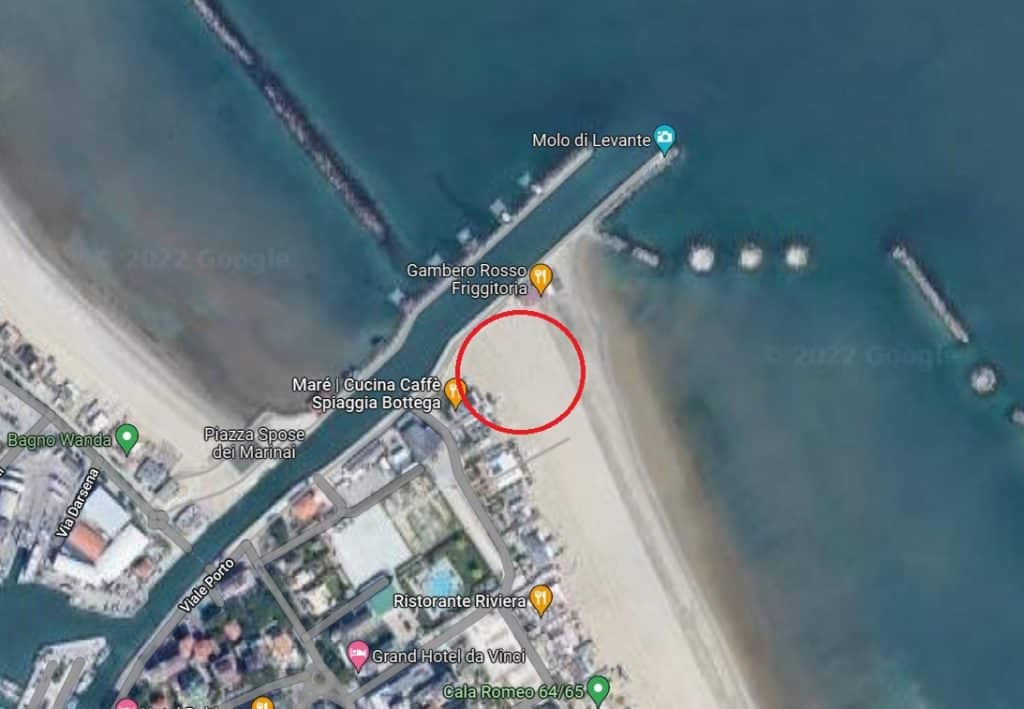 spiaggia di levante Cesenatico: ecco dove si trova un fazzoletto di spiaggia libera